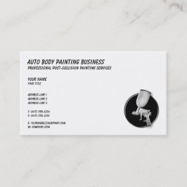 Auto Body Painting | Klasse Schwarz-weiß Visitenkarte