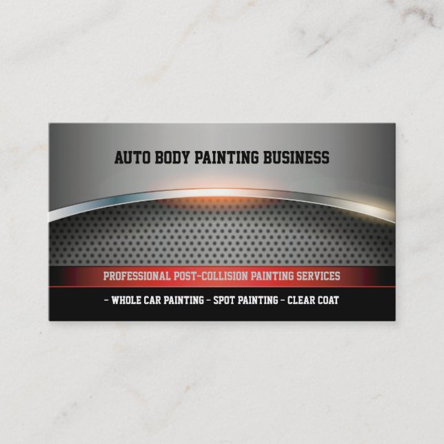 Auto Body Painting | Modern Visitenkarte (Vorderseite)