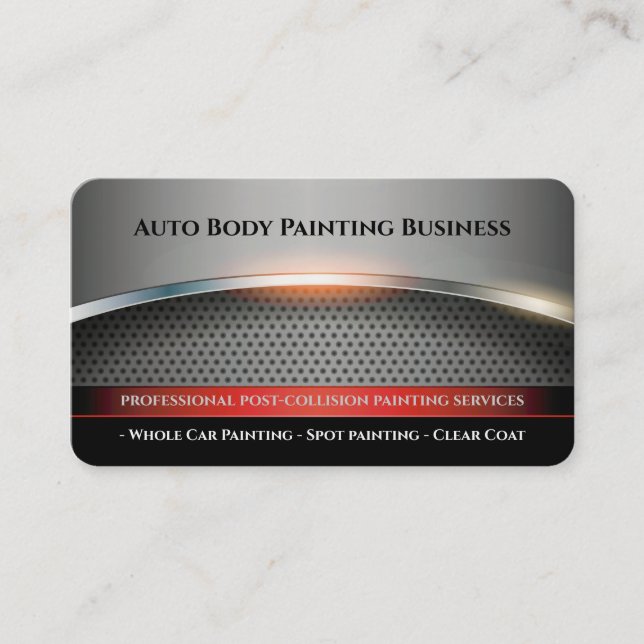 Auto Body Painting | Modern Visitenkarte (Vorderseite)