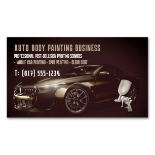Auto Body Painting   Modernes Beruflich Magnetische Visitenkarte