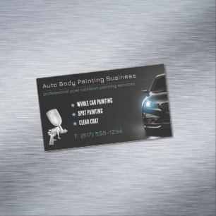Auto Body Painting   Modernes Beruflich Magnetische Visitenkarte