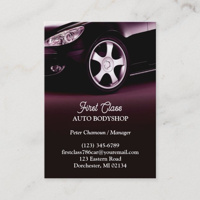 Auto Body Shop Chubby Carte de visite (Devant)
