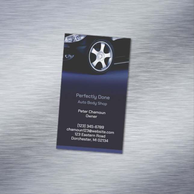 Auto Body Shop Magnetische Visitenkarte (Beispiel)