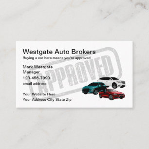 Auto-Broker-Autohändler Visitenkarte