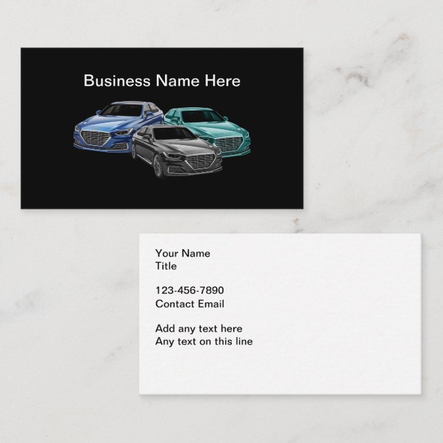 Auto Broker Automotive Carte de visite Design (Devant / Derrière)