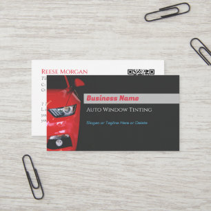 Auto Business, Red Sports Car, Generieren von QR C Visitenkarte