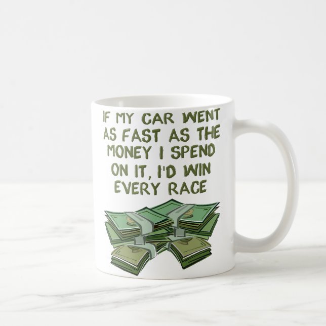 Auto Car Racing Funny Mug Kaffeetasse (Rechts)