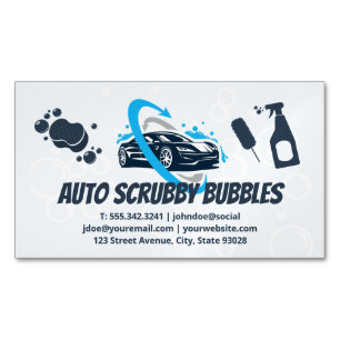 Auto Car Wash   Reinigungsmittel Magnetische Visitenkarte