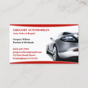 Auto Cars Business Card Visitenkarte
