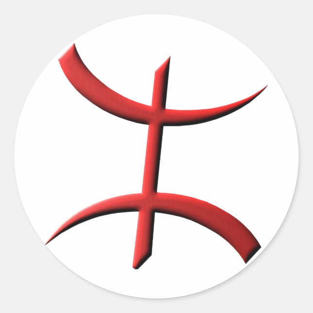 auto-collant aza rouge relief (Devant)