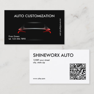 Auto Customizing Car Custom QR Visitenkarte
