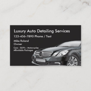 Auto, das Businesscards einzeln aufführt Visitenkarte