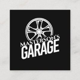 Auto der Black Car Garage Reparatur des weißen Rei Quadratische Visitenkarte
