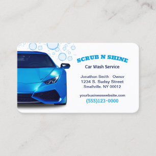 Auto-Detail-Service-Visitenkarte für Autos Visitenkarte
