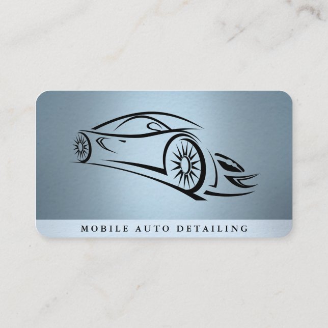 Auto-Detailinformationen, Auto-Reparatur-Logo-Visi Visitenkarte (Rückseite)