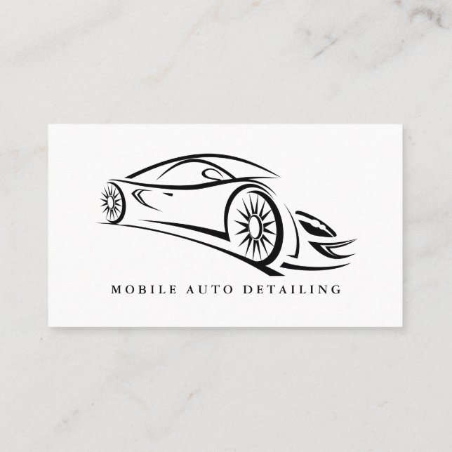 Auto-Detailinformationen, Auto-Reparatur-Logo-Visi Visitenkarte (Rückseite)