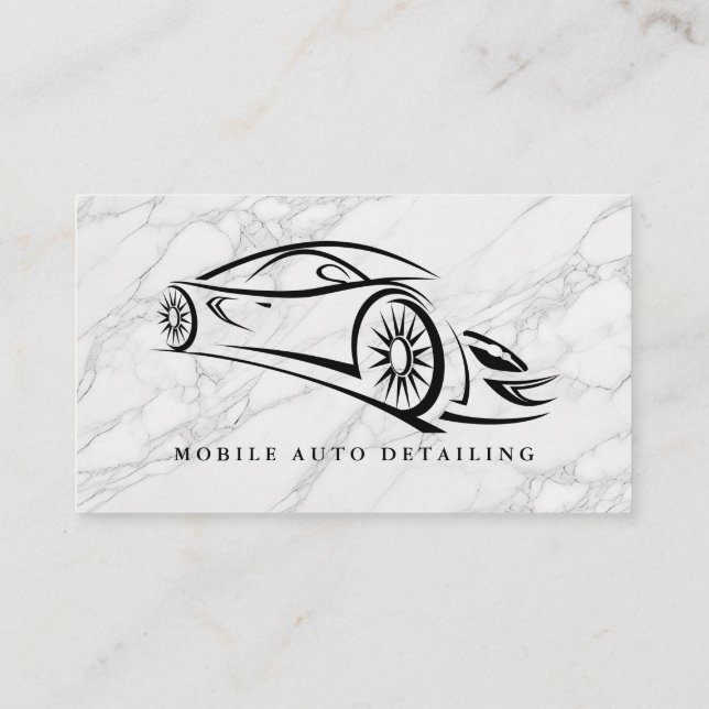 Auto-Detailinformationen, Auto-Reparatur-Logo-Visi Visitenkarte (Rückseite)