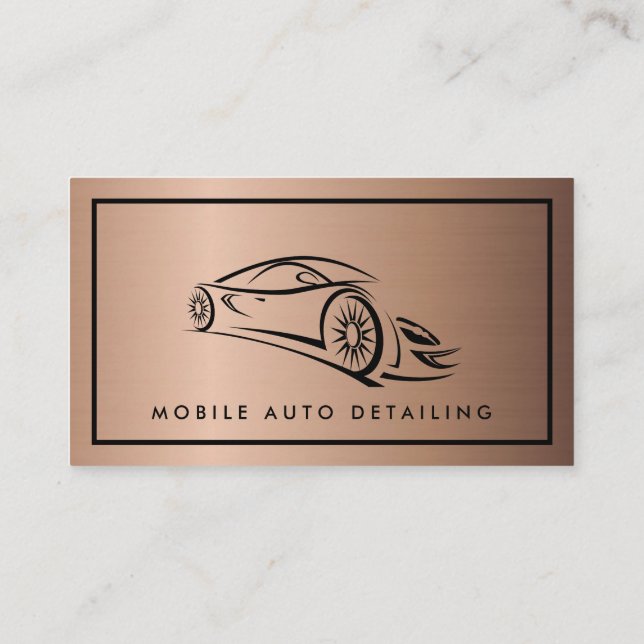Auto-Detailinformationen, Auto-Reparatur-Logo-Visi Visitenkarte (Rückseite)