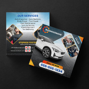 Auto-Detailing Autoreparatur Autovermietung Automo Quadratische Visitenkarte