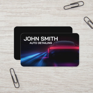 Auto-Detailing-Autowäsche Automotive Schwarz Visitenkarte