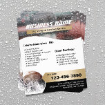 Auto Detailing Car Wash Modern Gold Label Cleaning Flyer<br><div class="desc">Auto Detailing Car Wash Moderne Gold Label Reinigung Flyer.</div>