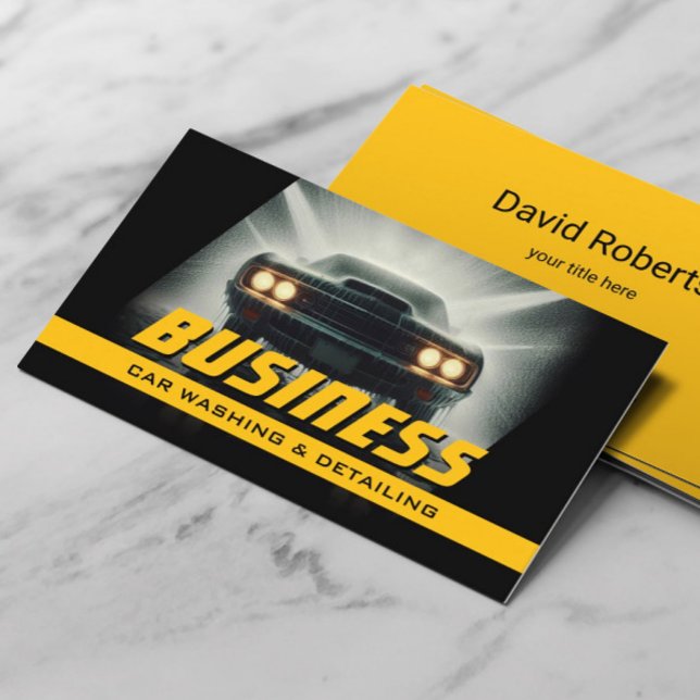Auto Detailing Muscle Car Professional Car Wash  Visitenkarte (Von Creator hochgeladen)