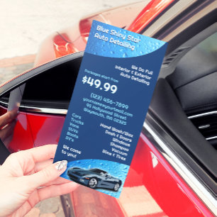 Auto-Detailing-Rackcard-Vorlage Werbekarte