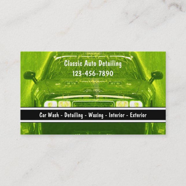 Auto Detailng Geschäfts-Karten Visitenkarte (Vorderseite)