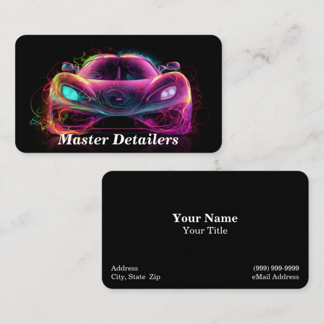 Auto Details / Reparatur Visitenkarte (Vorne/Hinten)