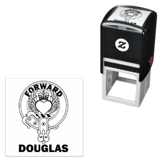 Auto-encreur Clan Douglas Winged Heart Crest Tampon auto-encreu