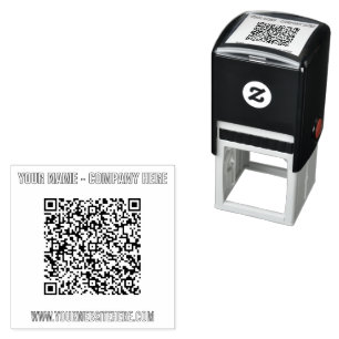 Auto-encreur Créez votre propre modèle de tampon QR Code avec t