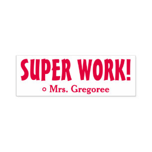 Auto-encreur Encourager "SUPER TRAVAIL !" Marquage du tampon en