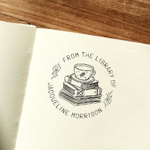 Auto-encreur Ex-libris Personnalisé Fantaisiste Tampon de Livre