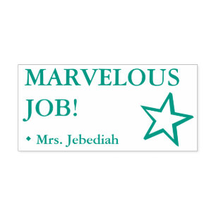 Auto-encreur Fun "MARVELOUS JOB !" Classement du tampon en caou