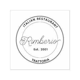 Auto-encreur Logo de tampon professionnel cercle noir et blanc