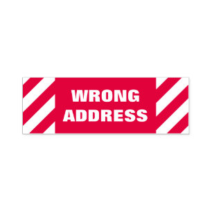 Auto-encreur "MAUVAISE ADRESSE" Auto-Encrant le tampon en