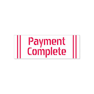 Auto-encreur Plaine tampon en caoutchouc complet de "paiement"