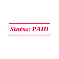 Tampon en caoutchouc "Statut : PAYÉ" minimal