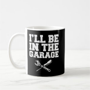 Auto-Enthusiast, dass ich im Garage-Automotor sein Kaffeetasse