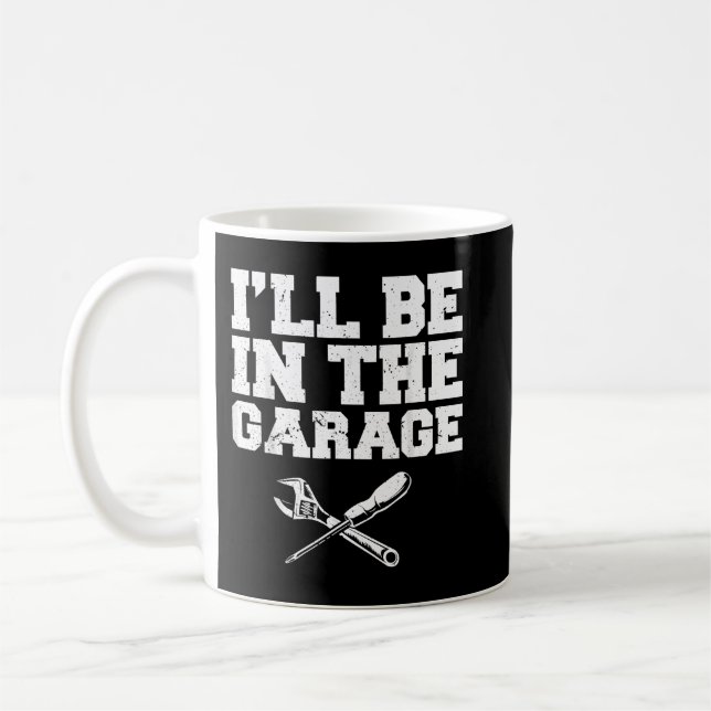 Auto-Enthusiast, dass ich im Garage-Automotor sein Kaffeetasse (Links)