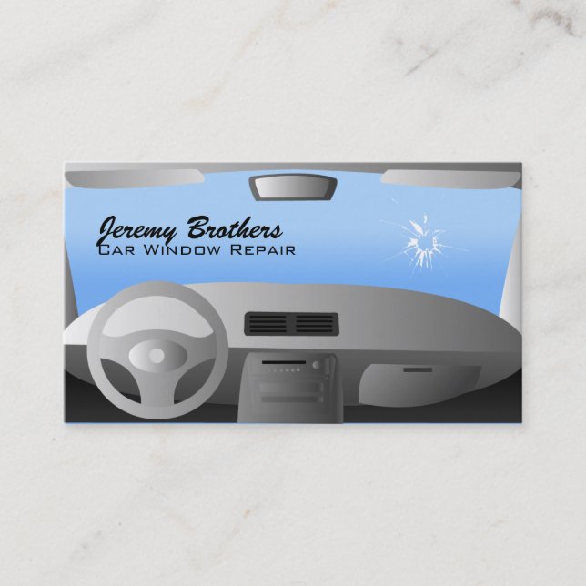Auto-Fenster-Reparatur-Visitenkarten Visitenkarte (Vorderseite)