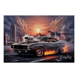 Auto-Flaggen-Poster Poster