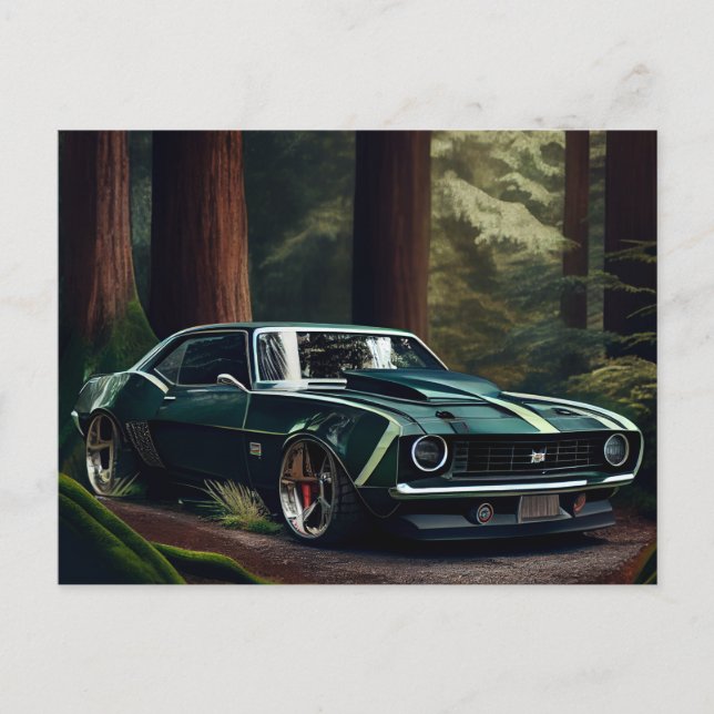Auto-Forest-Postkarten Postkarte (Vorderseite)