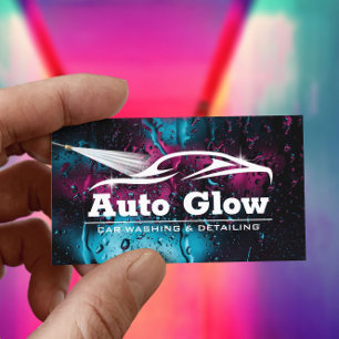 Auto für Autos im Detail Moderne Automobilreinigun Visitenkarte