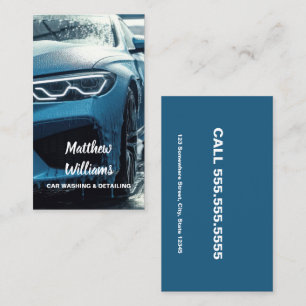 Auto für Autowäsche im Detail Visitenkarte