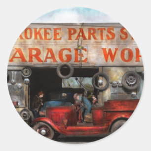 Auto - Garage - Cherokee Parts Store - 1936 Runder Aufkleber
