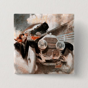 Auto gegen Zug durch William Harnden Pflege Button
