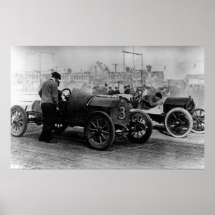 Auto-Geschwindigkeitsszenarien für zwischenstaatli Poster