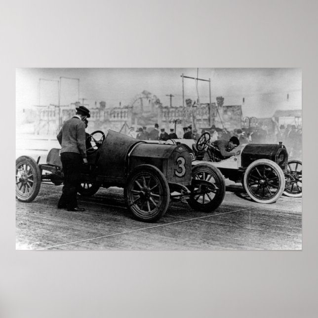 Auto-Geschwindigkeitsszenarien für zwischenstaatli Poster (Vorne)