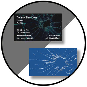 Auto Glass Reparatur Blue Shade Business Cards Visitenkarte